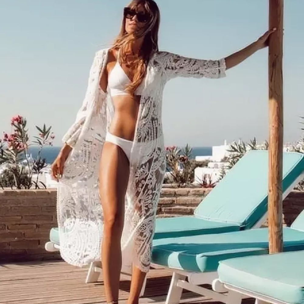 Embroidered kimono boho style